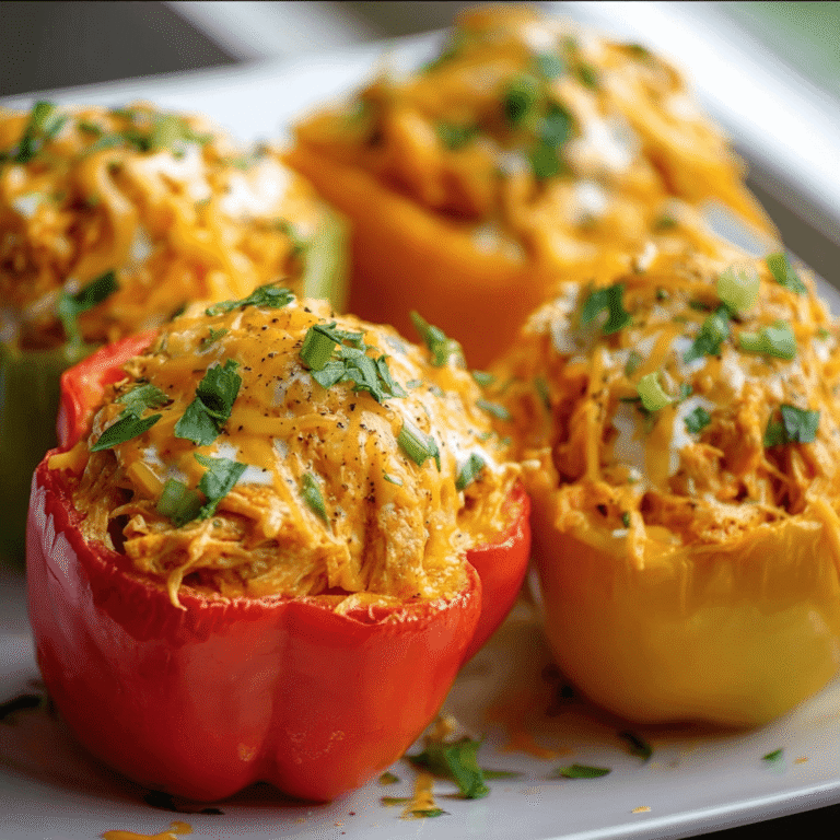 Easy Buffalo Chicken Stuffed Peppers
