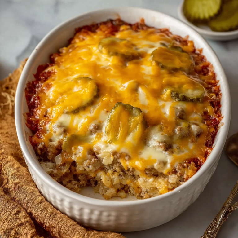 Low Carb High Protein Turkey Cheeseburger Casserole Recipe for Easy Weeknight Dinners