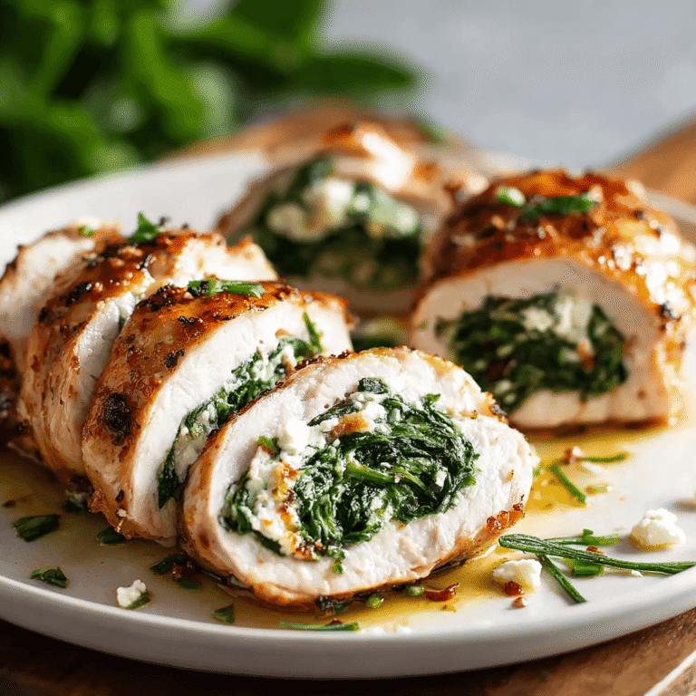 Juicy Rolled Chicken Feta Spinach Recipe for Flavorful Weeknight Dinners