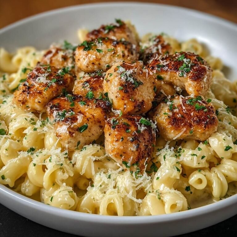Garlic Butter Chicken Bites with Parmesan Pasta Recipe for Quick, Flavorful Dinners