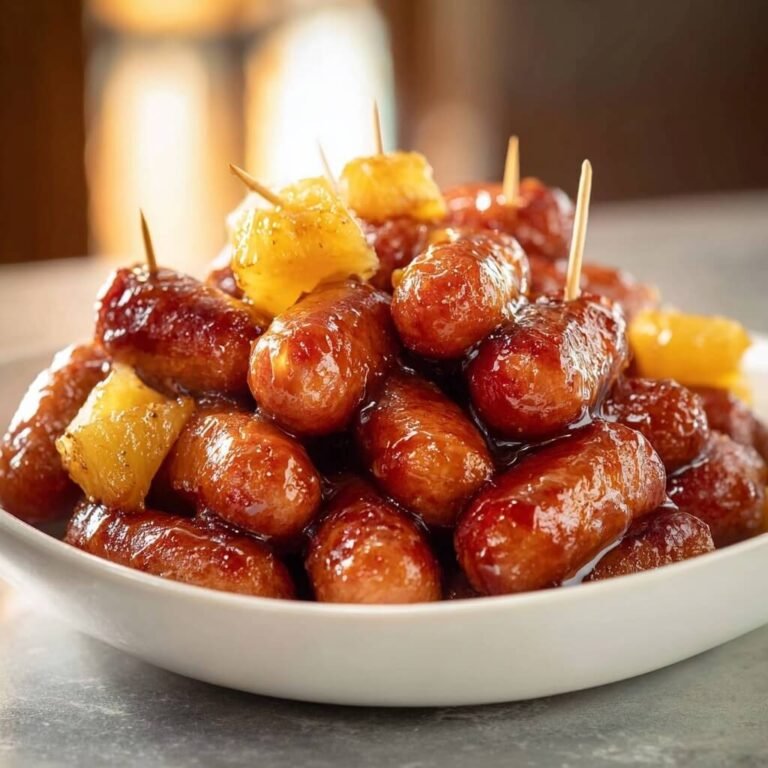 Pineapple Brown Sugar Lil’ Smokies Bites Recipe for Crowd-Pleasing Snacks