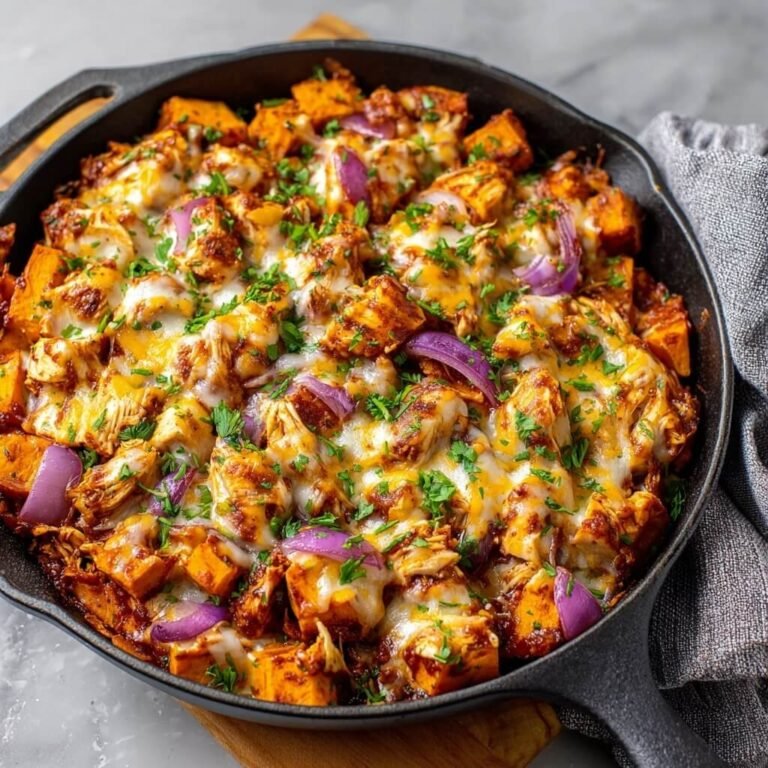 Sweet Potato Skillet with BBQ Chicken & Cheese for Easy Weeknight Dinners