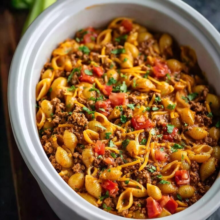 Lazy Slow Cooker Creamy Taco Pasta Dinner Recipe