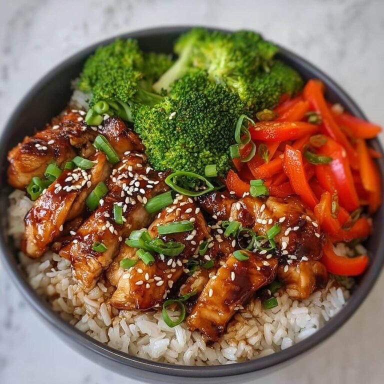 Air Fryer Sticky Teriyaki Chicken Rice Bowl Recipe