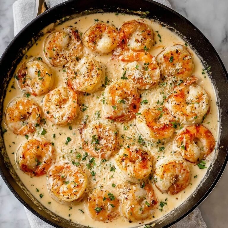 Easy 5 Ingredient Creamy Garlic Shrimp Skillet Dinner for Quick Weeknights