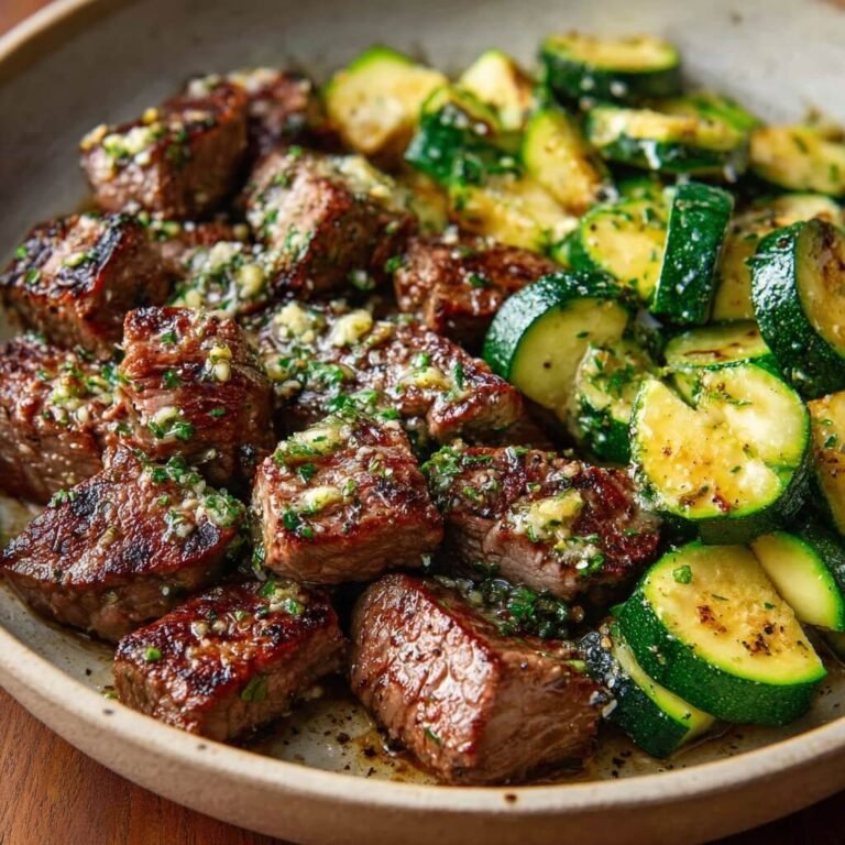 Effortless Garlic Butter Steak & Zucchini Delight for Flavorful Home Dinners