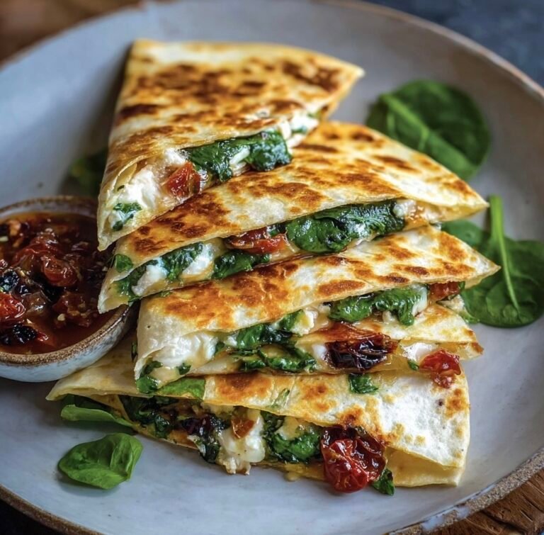 Flavor-Packed Mediterranean Quesadillas with Spinach for Easy Weeknight Meals
