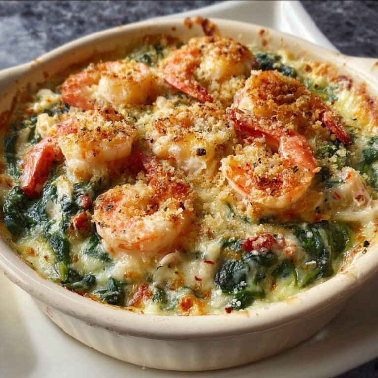 Creamy Shrimp & Crab Spinach Bake Recipe for Comforting Seafood Dinners