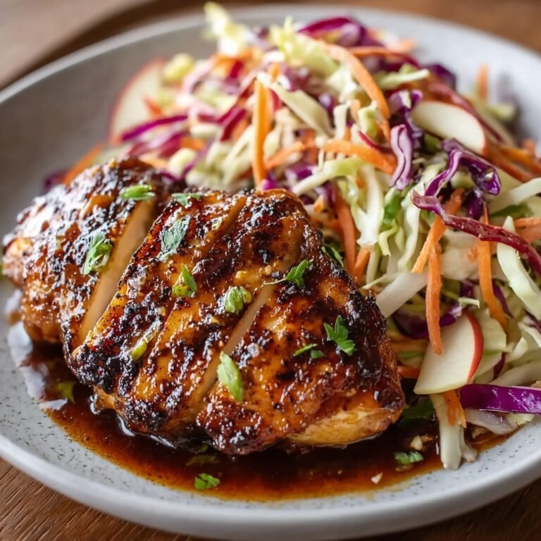 Sticky Apple Cider Chicken with Crisp Autumn Slaw for Cozy Weeknight Dinners