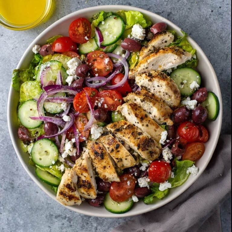 How to Make Greek Salad with Grilled Chicken for a Fresh and Flavorful Meal