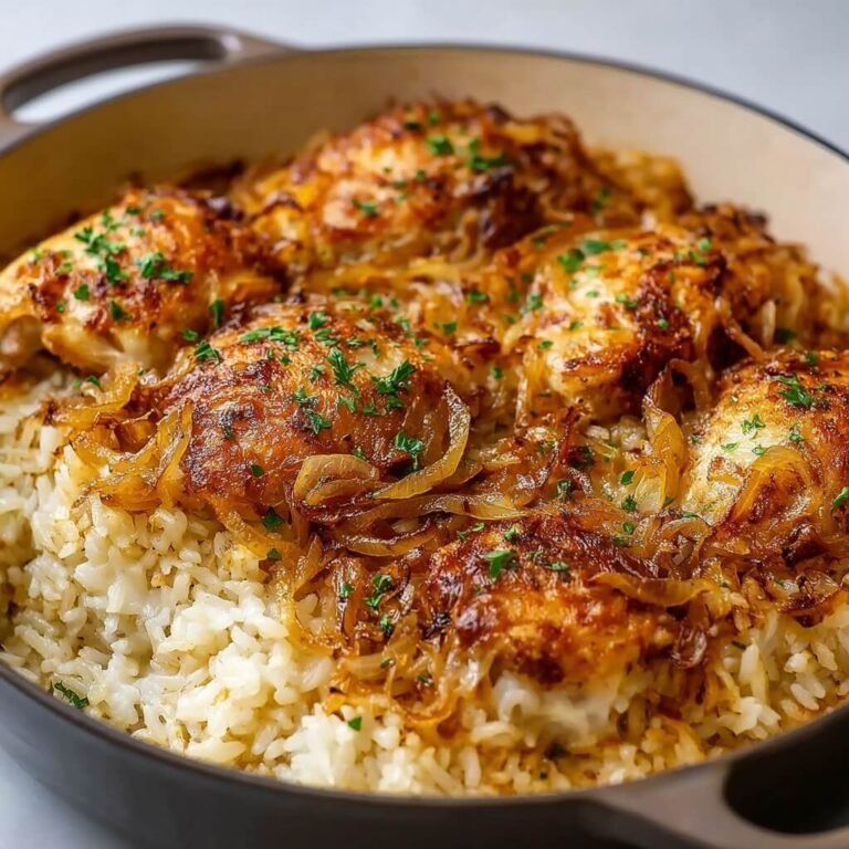 Easy One-Pot French Onion Chicken Rice Dinner Recipe for Weeknight Comfort