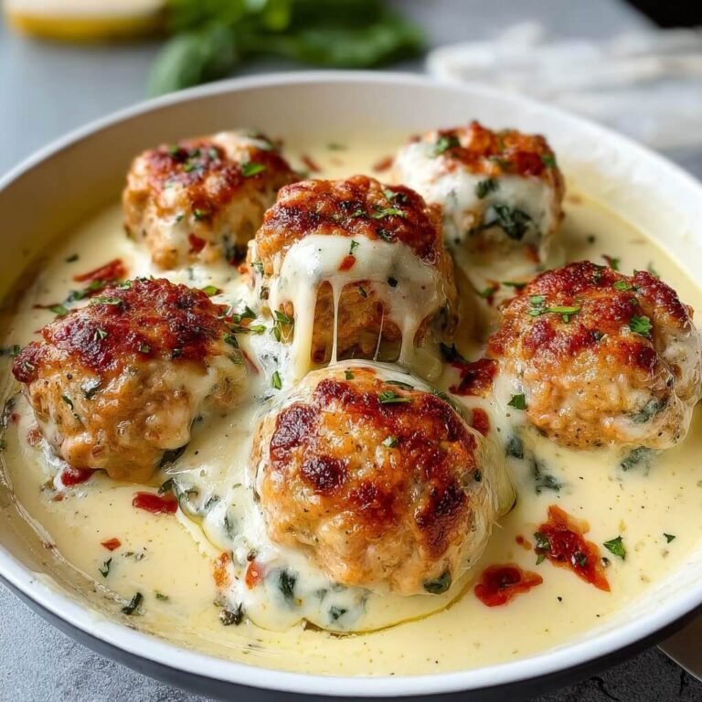How to Make Tasty Baked Chicken Ricotta Meatballs Alfredo at Home