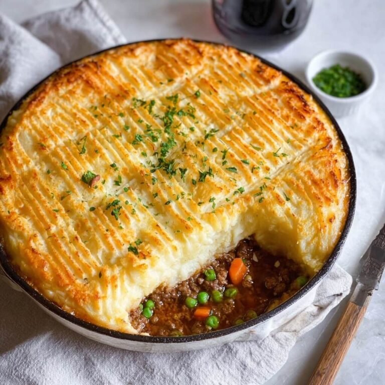 Classic Ground Beef Cottage Pie with Cheesy Mashed Potatoes Recipe
