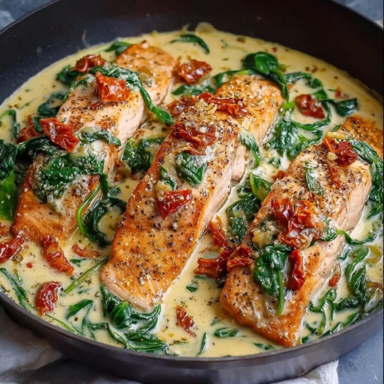 Creamy Tuscan Salmon with Sun-Dried Tomatoes – Effortless Flavor in Every Bite