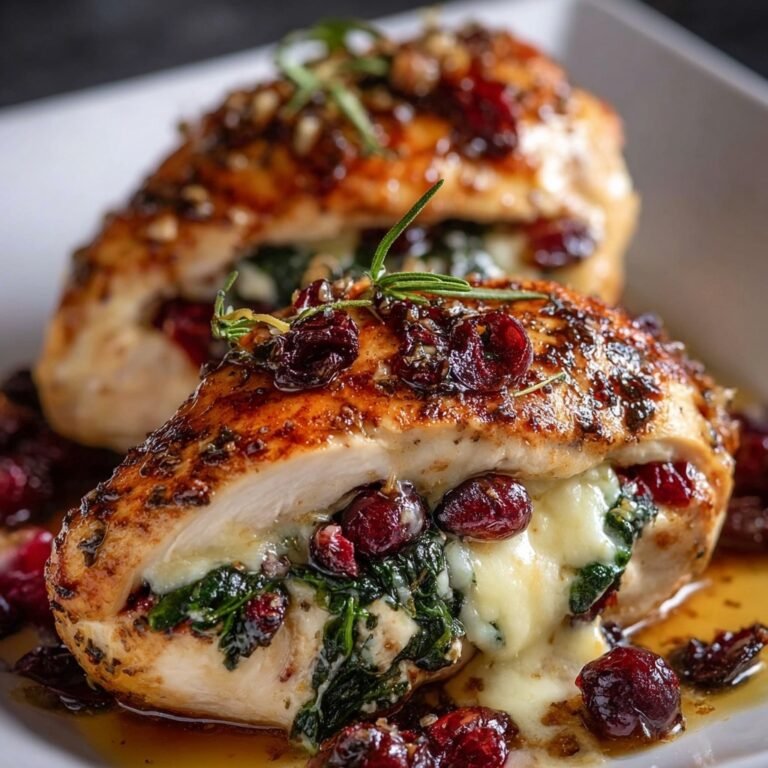 Cranberry & Spinach Stuffed Chicken with Brie Recipe for Easy Flavor-Packed Dinners