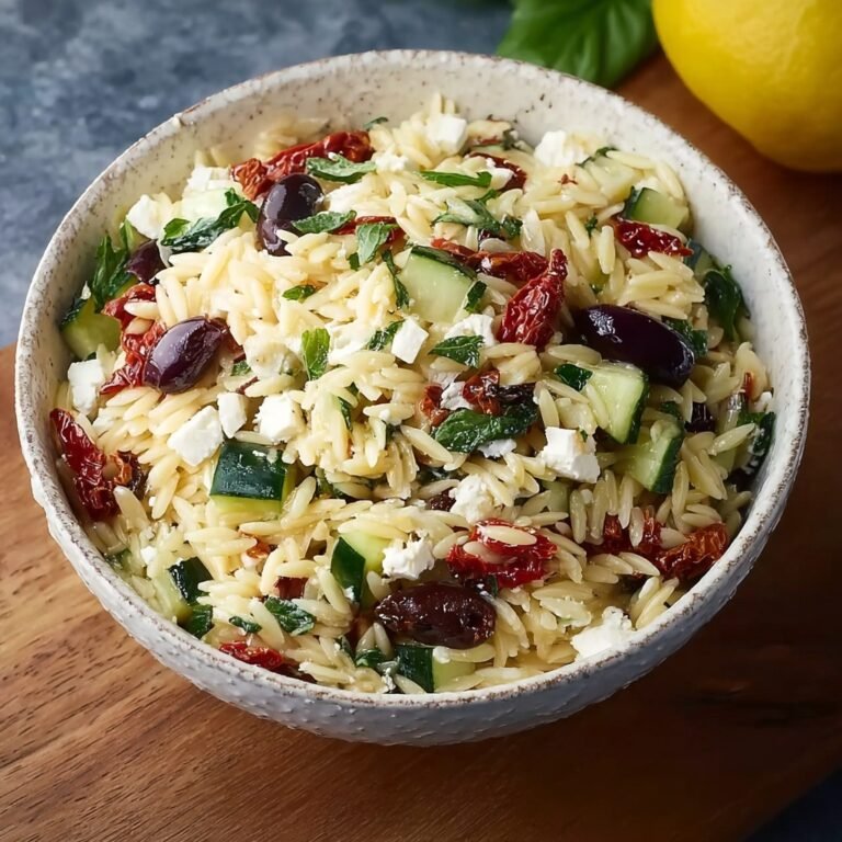 How to Make Perfect Orzo Pasta Salad with Feta and Sun Dried Tomatoes