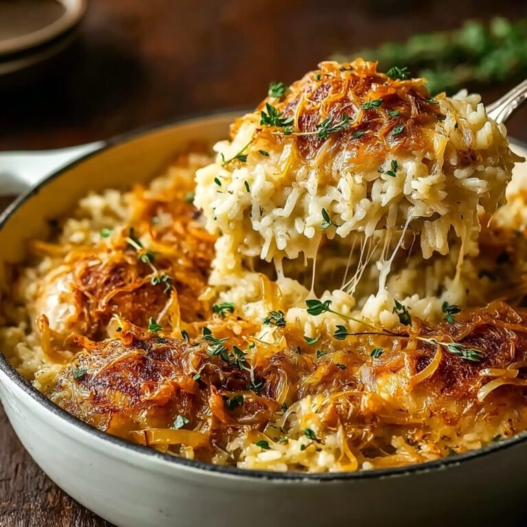 One-Pot French Onion Chicken Rice Dinner for Easy Weeknight Comfort
