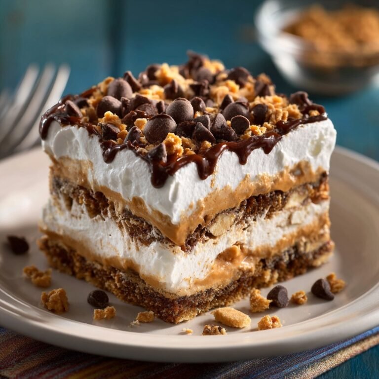 No-Bake Peanut Butter Crunch Layered Dessert Recipe for Quick and Easy Treats