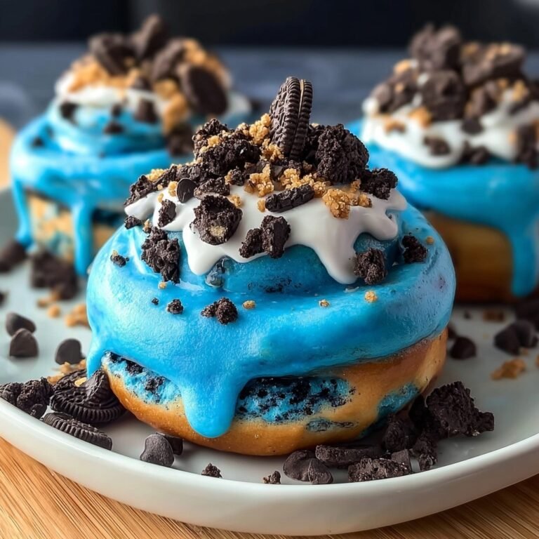 How to Make Soft and Gooey Cookie Monster Cinnamon Rolls at Home
