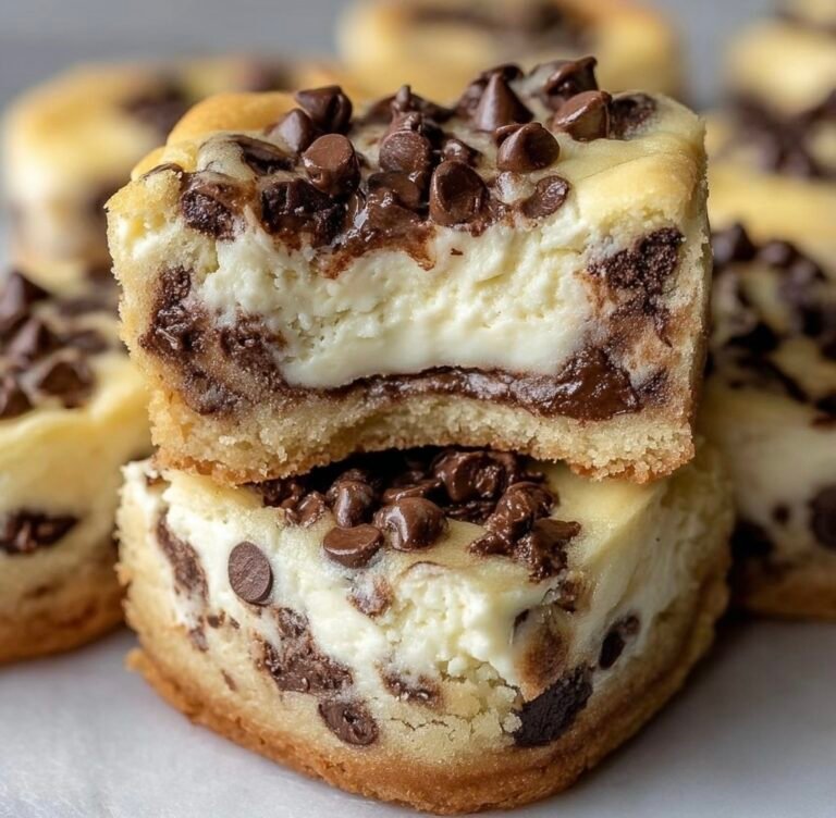 How to Make Chocolate Chip Cheesecake Bars with a Gooey Center That Melt in Your Mouth