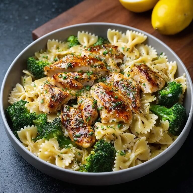 Cowboy Butter Lemon Bowtie Chicken with Broccoli: A Flavor-Packed Crockpot Dinner