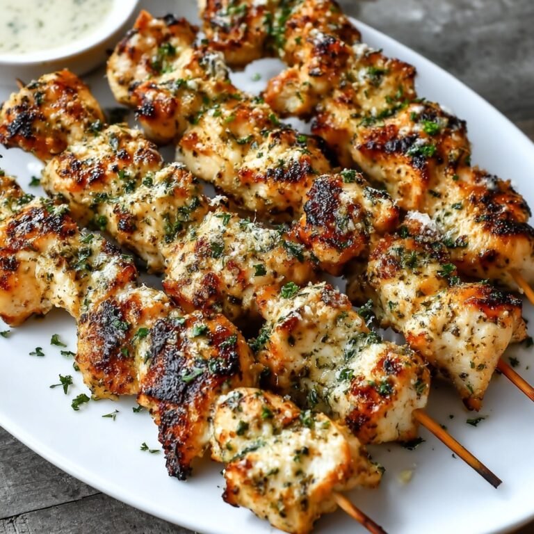 Irresistible Ranch Garlic Parmesan Chicken Skewers for Flavor-Packed Meals
