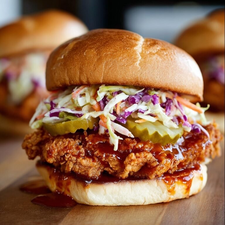 Honey Chipotle Fried Chicken Sandwich with Cajun Slaw Recipe