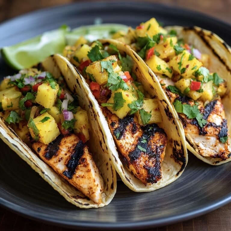 Chili Lime Chicken Tacos with Grilled Pineapple Salsa for Quick Flavor-Packed Meals