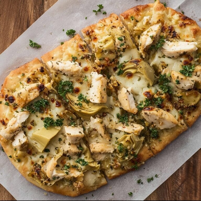 Simple and Flavorful Chicken Artichoke Flatbread Recipe for Quick Dinners