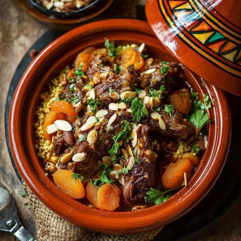 Slow-Cooked Lamb Tagine with Apricots & Almonds for Effortless Flavor